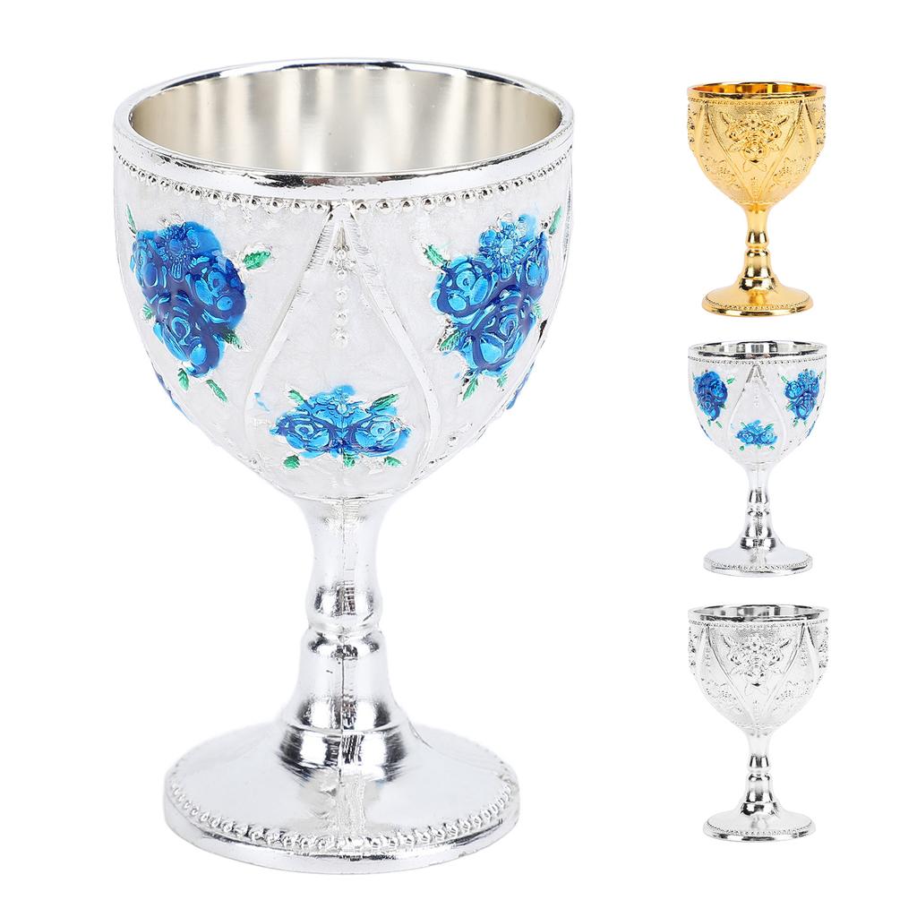 30ml metalowy kieliszek do wina rzeźbiona róża tłoczony kielich ozdoba do domu bar podróż wesele impreza dekoracja