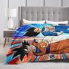 Super Saiyan DBZ Blankets Fleece Summer Air Conditioning Multifunction Throw Blankets for Bedding Bedroom Bedding Throws