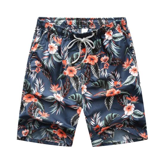 Pánské plážové šortky Elastický pas Nastavitelná šňůrka Barevný geometrický potisk Plážové šortky Rychleschnoucí šortky pro volný čas