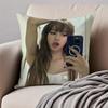 Singer LLisa Cushion Cover Pillowcase Antidustmite Invisible Zipper Short Plush Sofa Cushion
