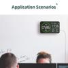 4 In 1 WiFi Air Quality Meter Carbon Dioxide Detector Agricultural Production CO2 Temperature Humidity Tester Time Alarm Clock with LED Screen Display