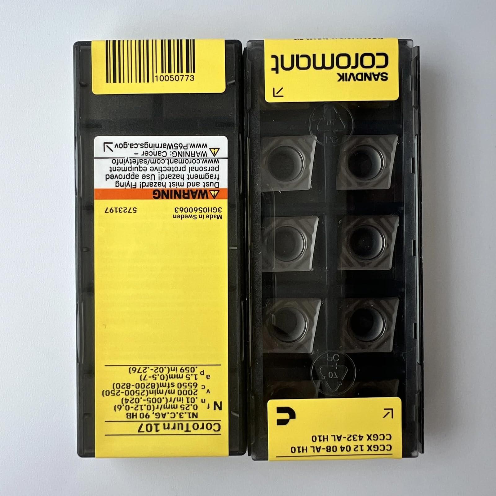 

Original Sandvik / CCGX120408-AL H10 CNC lathe carbide blade tool 10 Pcs