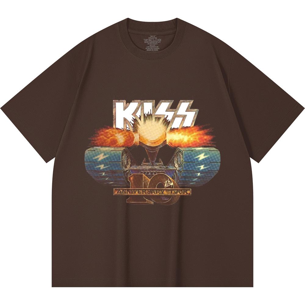 230 Gsm 100% Cotton Heavy Metal T-Shirt Rock Band Popular Music Print Unisex Heavy Cotton T Shirt