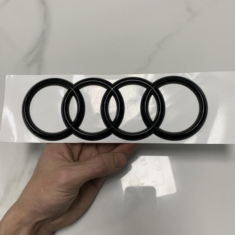 AUDI A7 4 Ring Logo ABS Black 2012-2024 Car Hood Front Grill Rear Trunk Emblem Badge Sticker Quattro Sline A7 Accessory refit