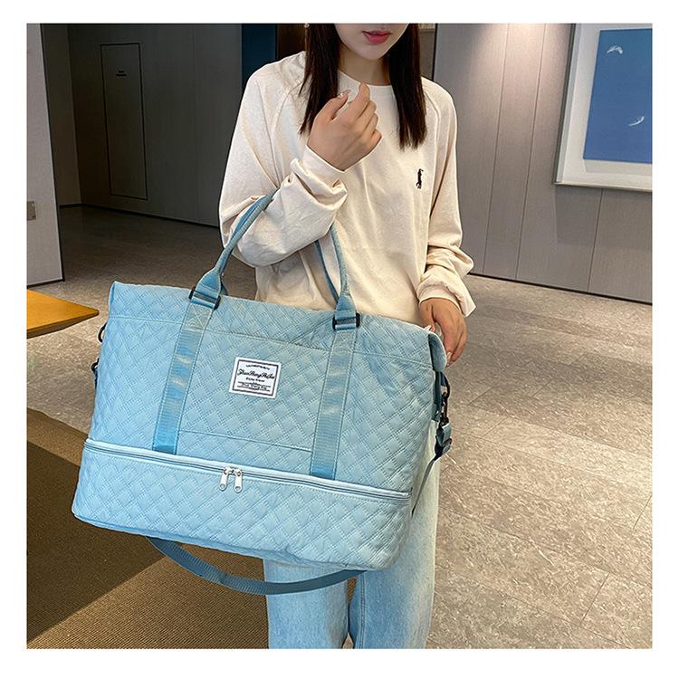 Travel Bag Rhomboid Dry And Wet Separate Sports Handbag Yoga Gym Bag