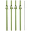 Christmas tree Borosilicate Glass Straw Reusable Drinking Straw with Brush for Milkshakes Cocktail Coffee Bar Accessories