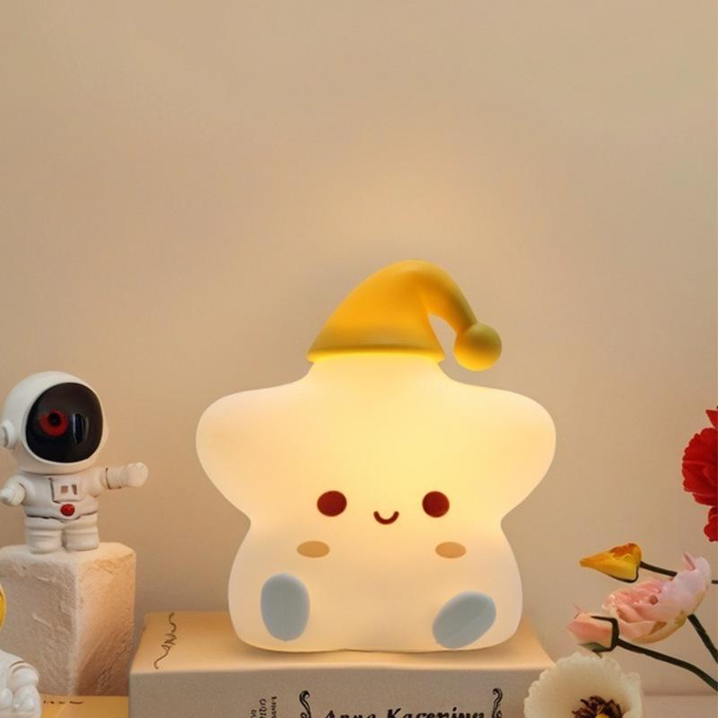 Rechargeable Star Silicone Night Light for Kids - Perfect Birthday Gift for Girls