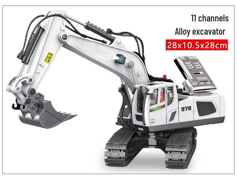 Free Shipping Remote Control Alloy Excavator, Engineering Vehicle, Dump Truck & Bulldozer Toy for Kids