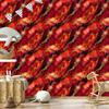 Ink Wallpaper Red, Burgundy, Orange and Peach 50x1000
