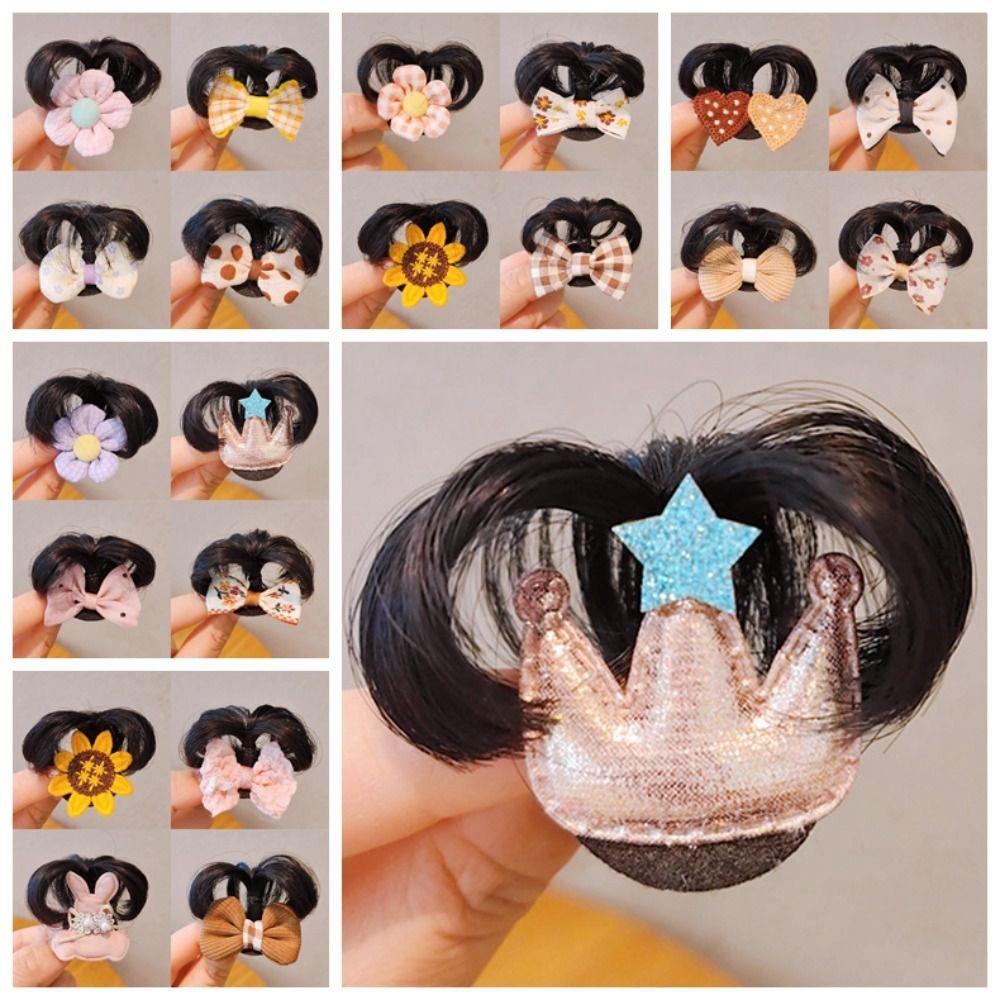 Funny Kids Wig Hairpin Headdress Flower Bow Hair Clip Headwear Baby Girl Hair Clip  Newborn