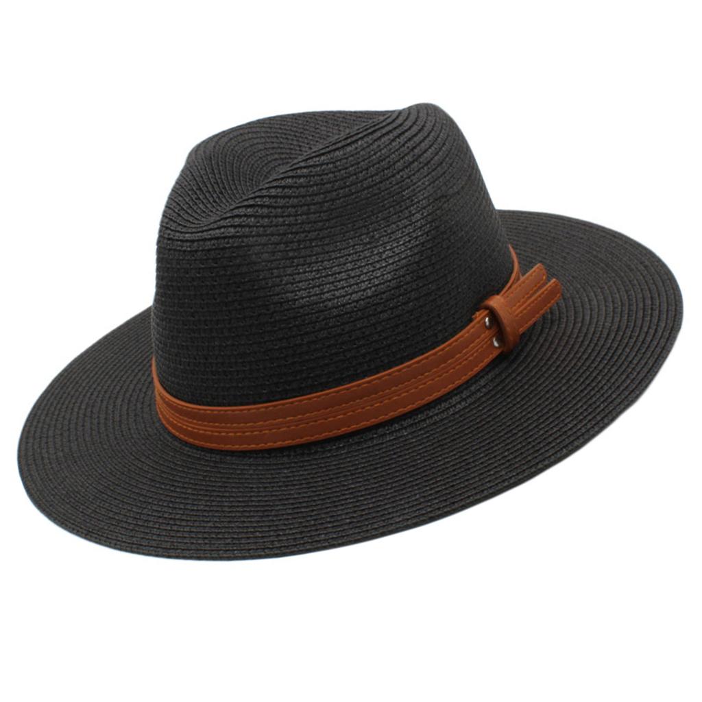 Elegant Wide Brimmed Straw Hat Handwoven Breathable Ethnic Straw Hat Holiday Vacation Hat Western Sun Hat