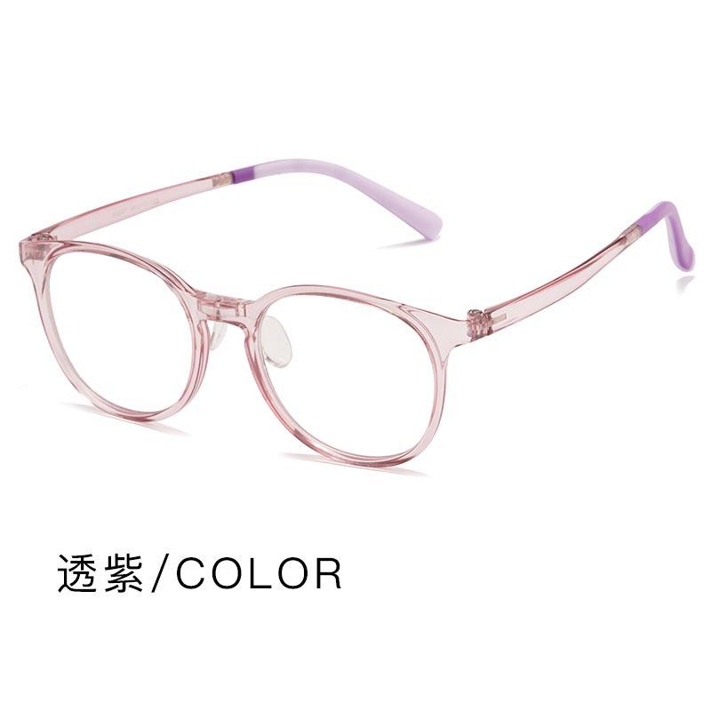 

Tr90 Детская оправа гибкая и устойчивая к падениям двухцветная силиконовая носовая накладка милые цветные очки для близорукости 5001B