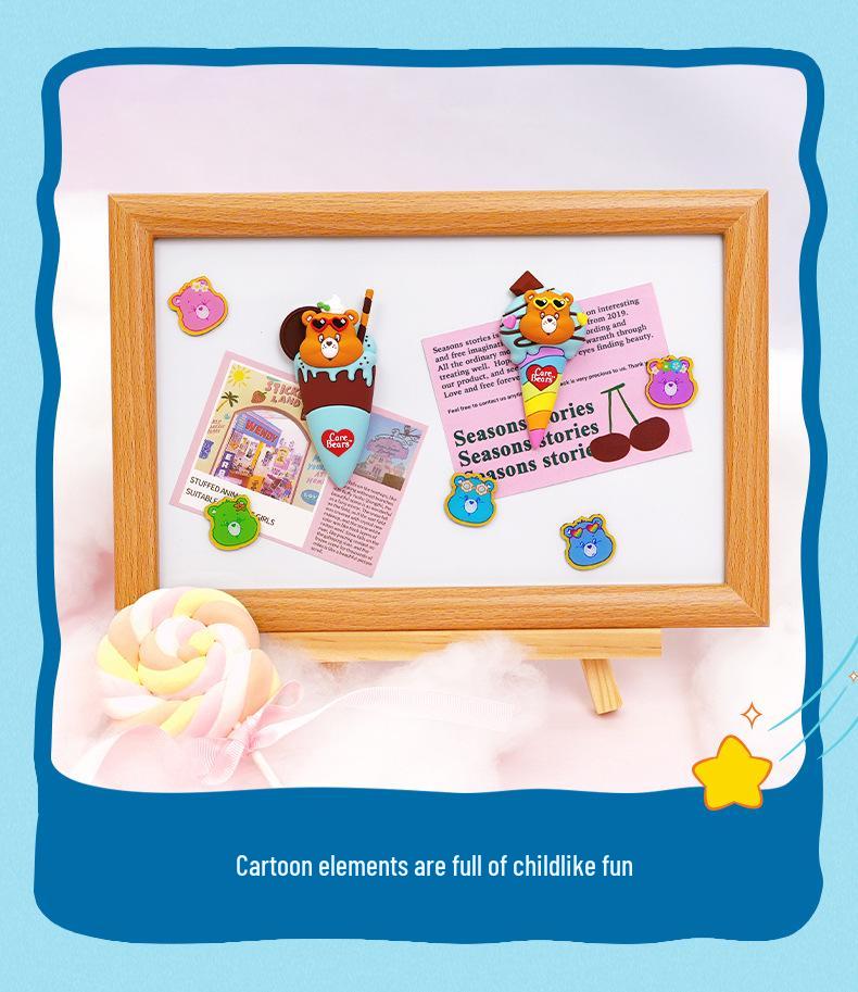 Care Bears Love Bear Ice Cream Fridge Magnet - Cute Cartoon Mint Cookie Design