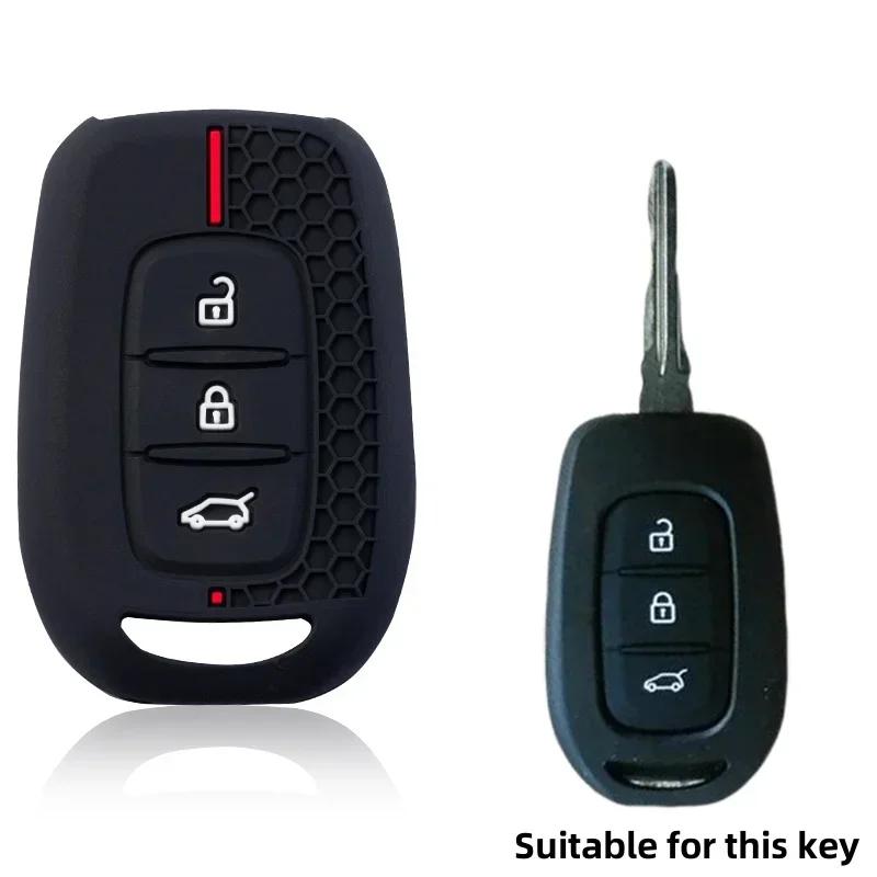 Silicone Car Remote Key Shell Case For Renault Duster Sandero Logan Clio Captur Laguna Scenic 2015 2016 fob 2/3 Buttons