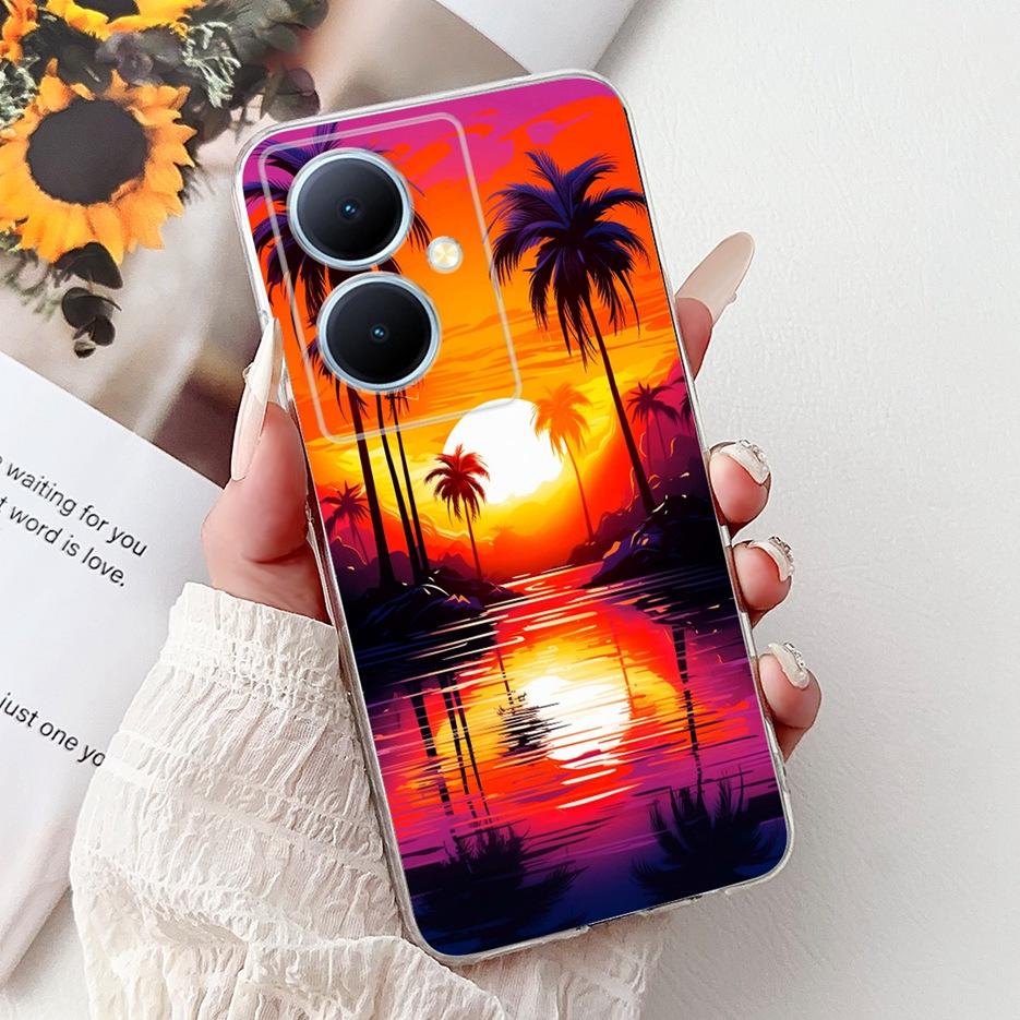 For Vivo Y78 Plus 5G Case V2271A New Luxury Painted Cover Soft Slim Phone Case For Vivo V29 Lite V29LIte V2244 Y78+ Fundas Coque