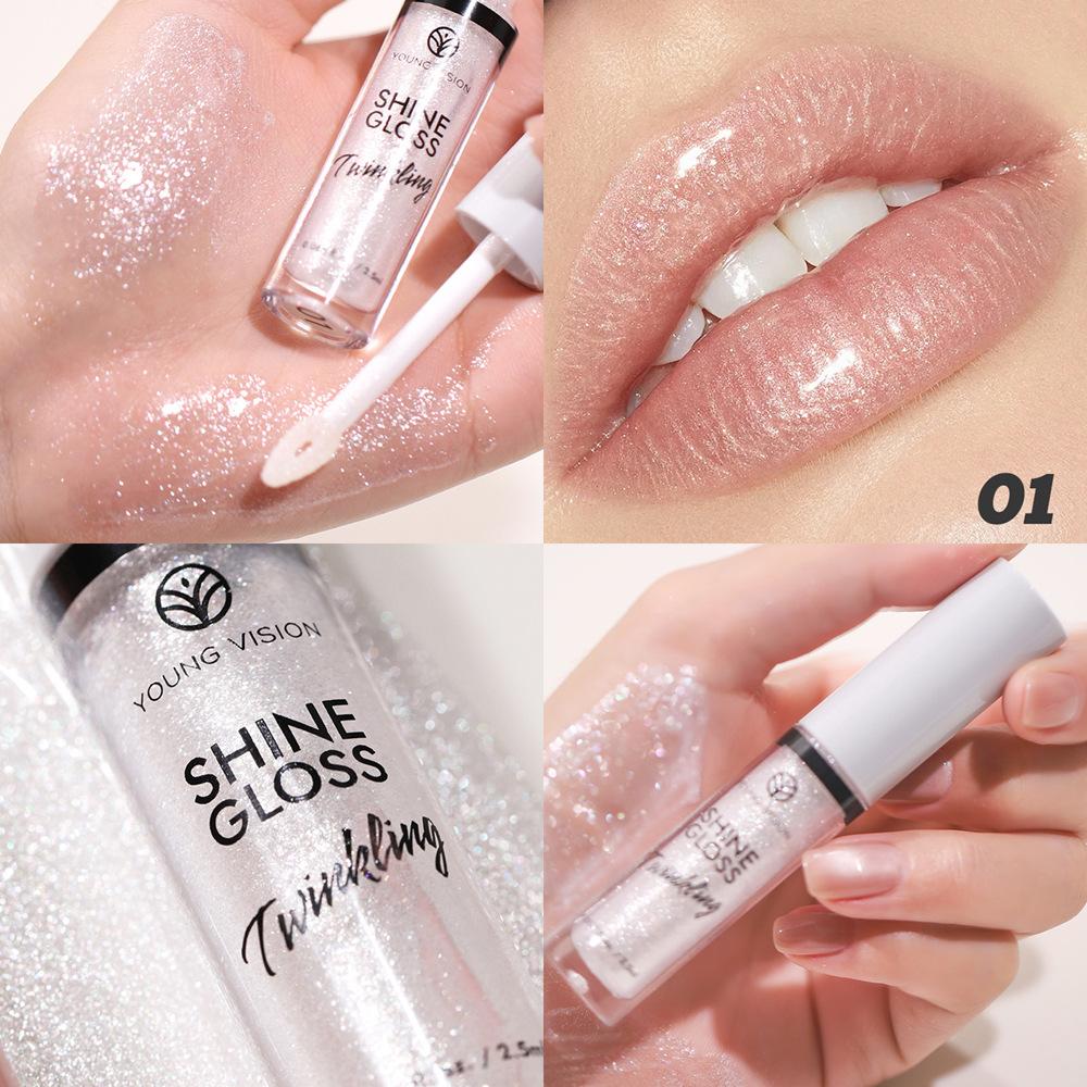 

Блестящий матовый блеск для губ Fine Shine Lip Gloss 8 цветов Pearl Gloss Водостойкий блеск для губ Ice Transparent Pure To Overlay Lip Glaze