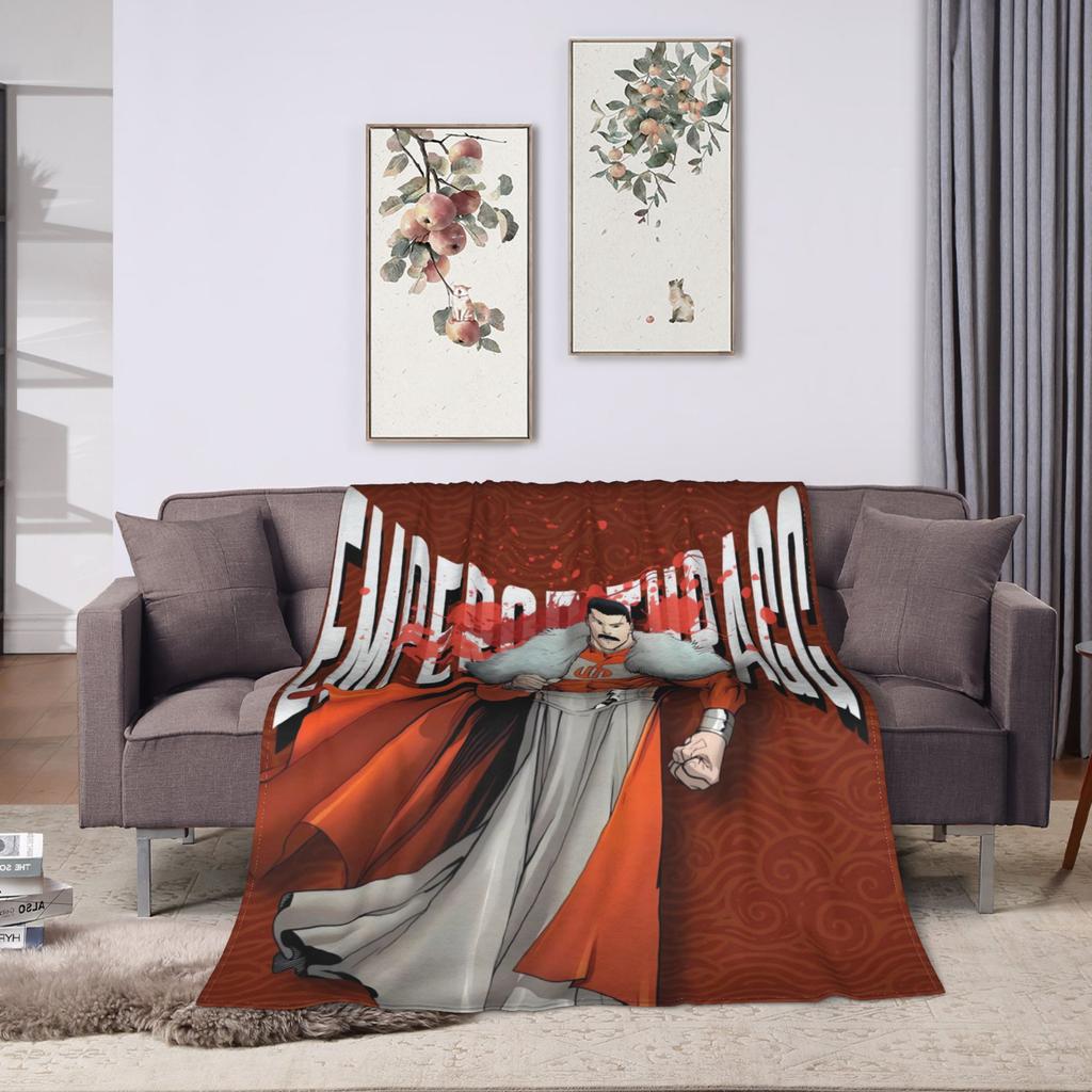 Invincible And Omni-Man Collage Warm Blankets Decorative Plush Throw Blanket Graphic Outdoor Flannel Bedspread Sofa Bed Cover