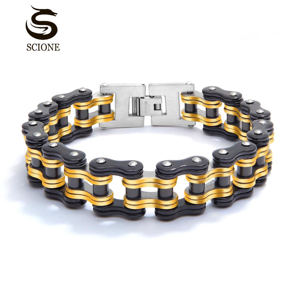 Bransoletka rowerowa Tytanowa stalowa Osobowość Męski łańcuch motocyklowy Tide Akcesoria do bransoletek męskich