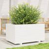 VidaXL Planter White 90x60x49.5 Cm Solid Pine Wood, Outdoor Planter, Flower Box, Tomato Planter, Planter of 3282565