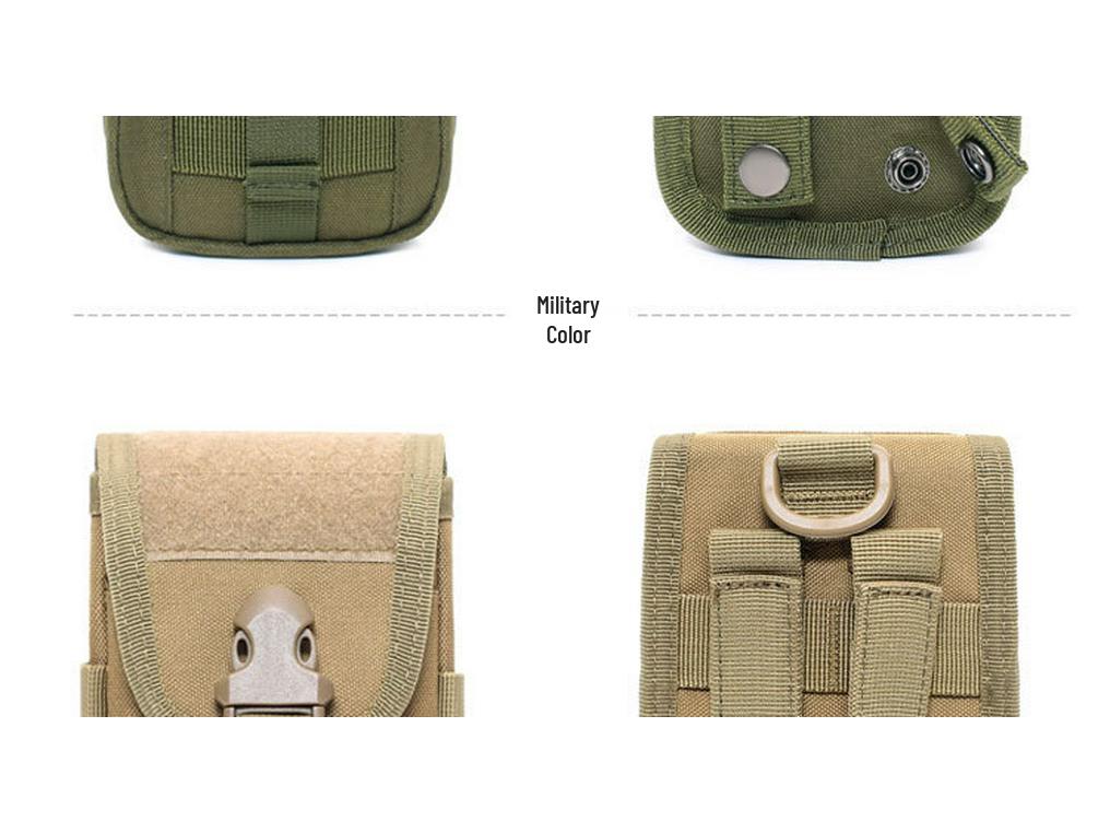Multifunktionale Hüft-Handytasche: Vertikale Doppelschichtige Molle-Tasche für Powerbanks & Zubehör, Taktische Sport-Bauchtasche