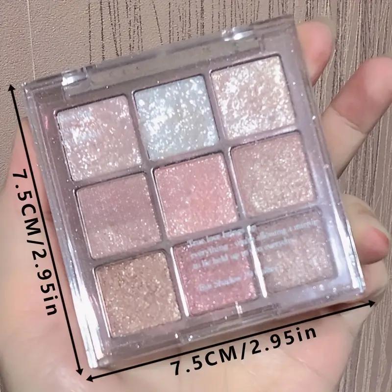 1 pz 9 colori ombretto palette glitter scintillante paillettes finitura evidenziatore ombretto rosa colore ombretto bellezza trucco