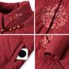 Women's Fleece Embroidered Cotton Jacket: Grandma's Thick, Warm Chinese-Style Coat for Winter