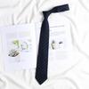 Black Tie Japanese Academy Style No-Iron Shirt with Decorative Bow Tie - Women DK Hand-Knit Grey Stripe for Men