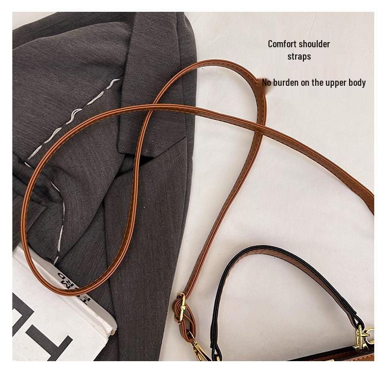 Kelly Bag: Elegant Retro Shoulder & Crossbody Handbag with Solid Color for Commuting