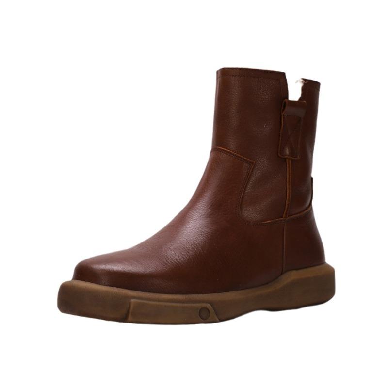 

Винтажные кожаные сапоги Зимние сапоги Зимние сапоги 40 кофейный