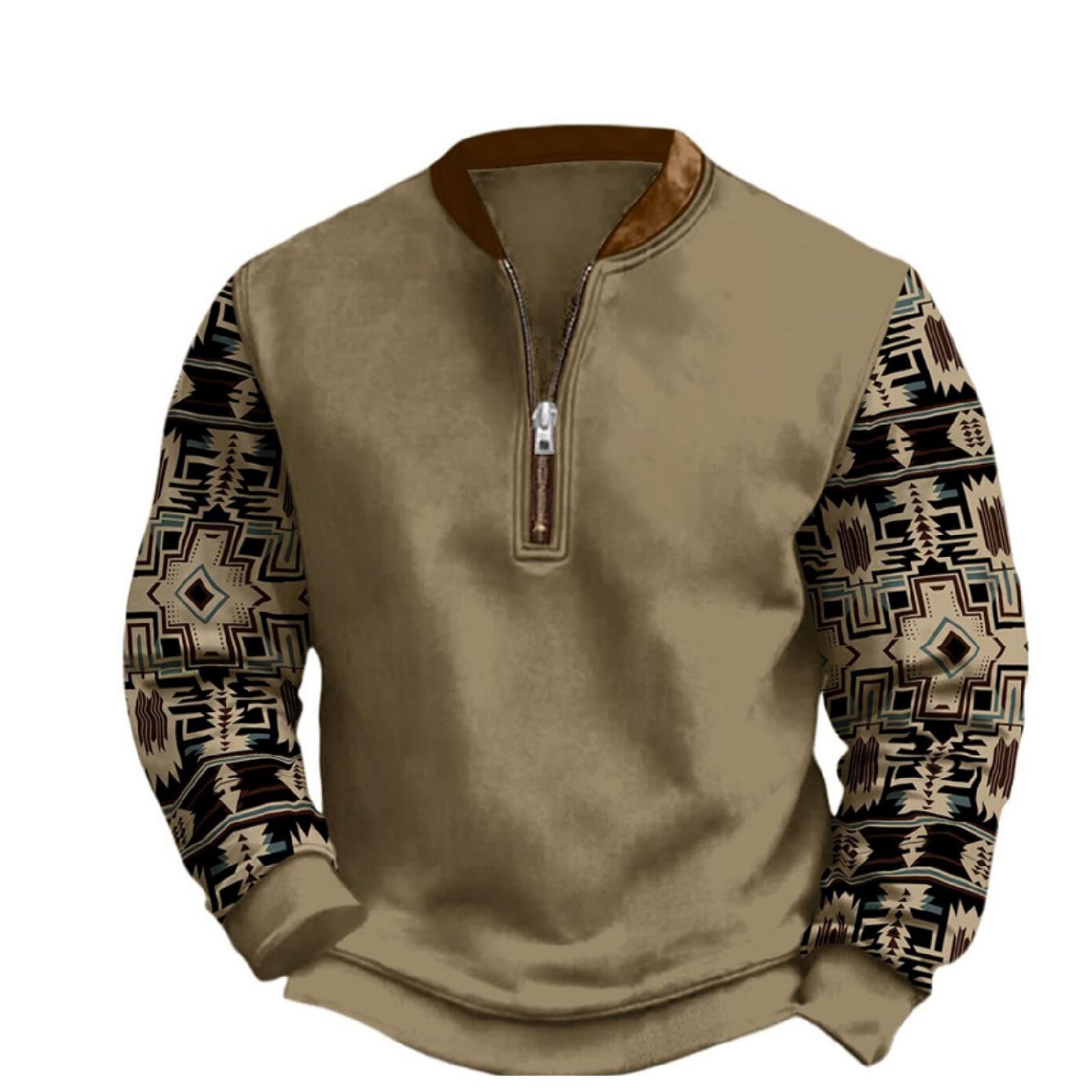 

Men s Casual And Trendy Digital 3D Printed Round-neck Long-sleeved Half-pull One-piece Sweatshirt XL жовтий