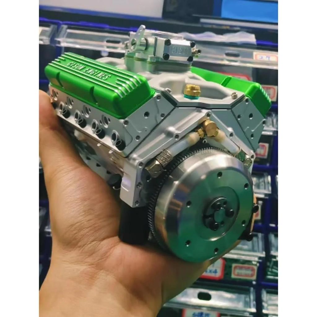 V8 Motor Kiti Benzinli - Benzinli V8 Küçük Blok Motor Model Kitleri Çalışan Mini V8 Motor Kitleri 4 Zamanlı 44cc Su Soğutmalı