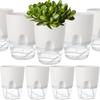 Plastic Self Watering Plant Pot Garden Flower Pots with Drainage Hole Indoor Outdoor Planter Wicking Small Watering Flower Pots