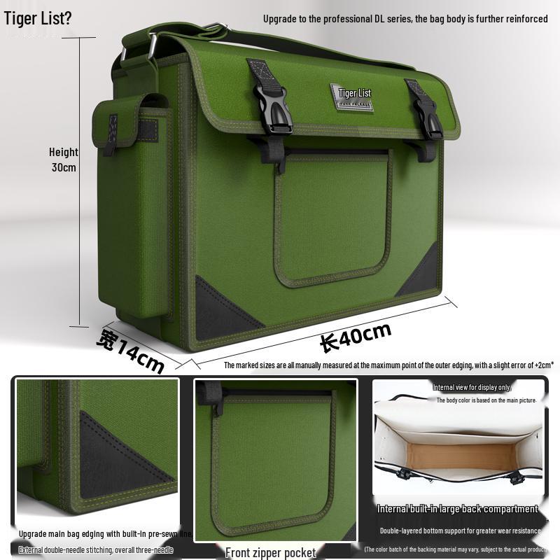 Electrician's Wear-Resistant Canvas Crossbody Tool Bag