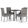 VidaXL Ensemble de Salle à Manger de Jardin 5 pcs Mobilier à Dîner Table et Chaises de Patio Salon de Jardin Terrasse 3065700