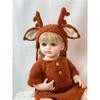 Lifelike 55 cm Silicone Full Body Reborn Baby Girl Dolls Antler Bebe Doll Newborn Toddler Children Birthday Gift Bath Accompany Toy