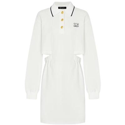 MO&Co. MC Embroidered Polo Collar Short Dress
