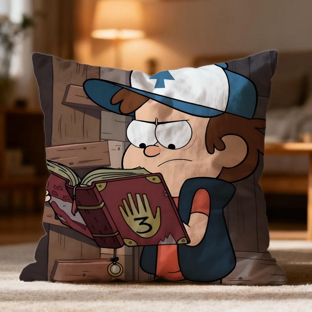 Hot GGravity Fallses Cushion Cover Soft Washable Pillow Case Multi-Scene for Couch Bed Travel Office Use