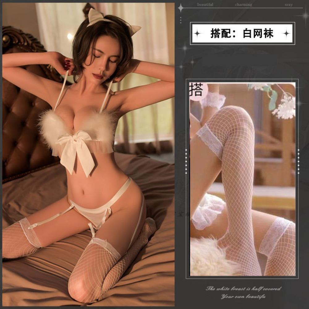 Sexy Lingerie Sexy Hot Three-point Pussy Uniform Seduction Open Crotch Free One-piece Pajamas Passion Suit