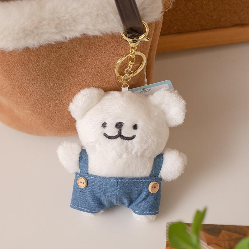 

Plush Maltese Toy Cartoon Animal Doll Backpack Pendant Children Holiday Gift White Dog