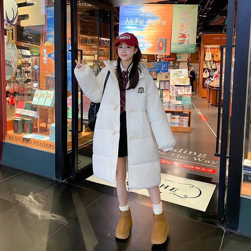 Custard Horn Button Down Cotton Jacket Women's 2025 New Winter Korean Cotton Jacket Padded Jacket Thickened Jacket