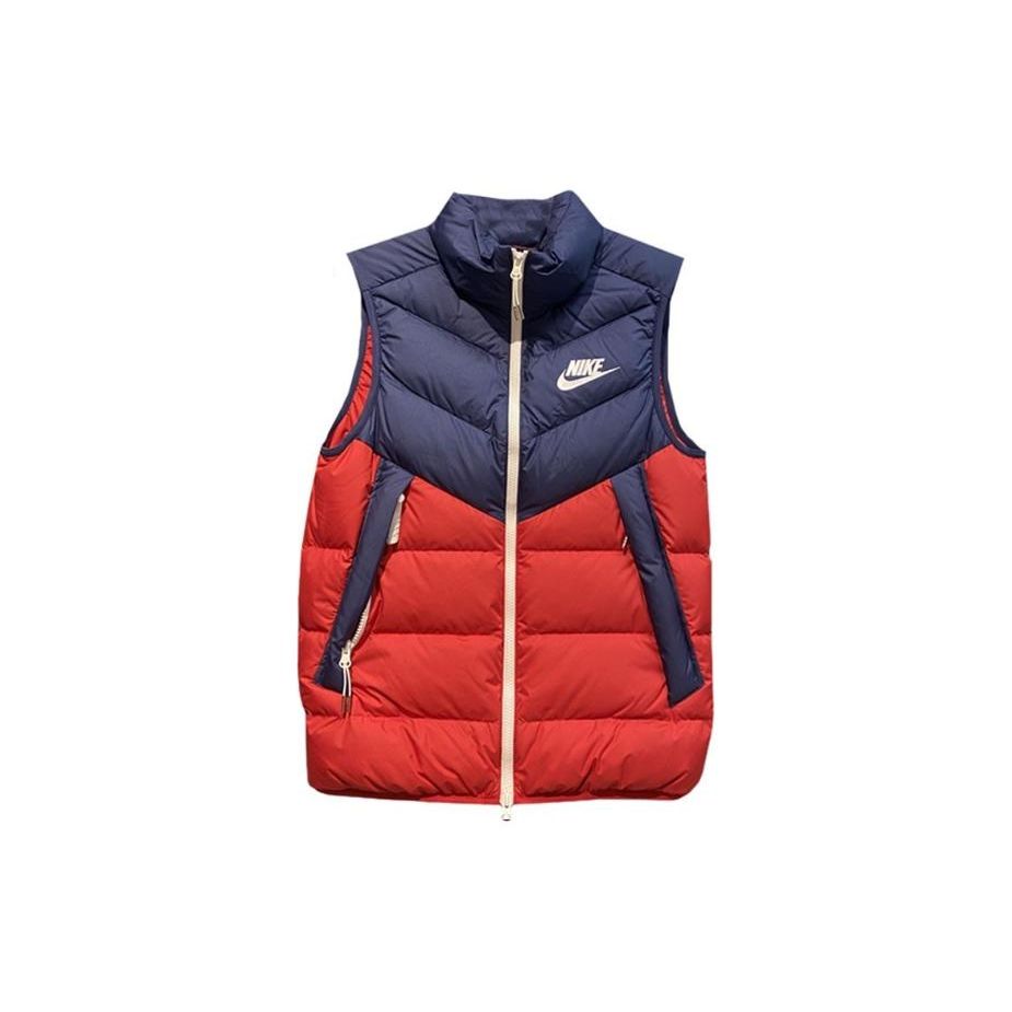 Nike Windproof Warm Stand Collar Down Vest Blue Red DV0757-410 S