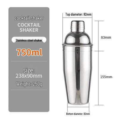 Stainless Steel & Glass Cocktail Shaker