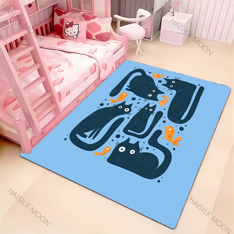 3D HD Tisk Umění Vtipný Kočičí Koberec Novinka! Koberec do obývacích pokojů, ložnic, kancelářských prostor, odolný, dekorativní podložky do dětského pokoje