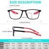 6PACK Sports Anti-shedding New Style Anti-blue-ray Anti-radiation Reading Glasses Men Women Ultra-Light Square Middle