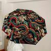 1pc Dragon Pattern Automatic Folding Umbrella - Compact 8-Rib Design,Perfect Gift for Friends & Family yy250926050