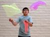 Colorful Square Juggling Scarves Magic Props for Kids Dance Party DIY Accessories