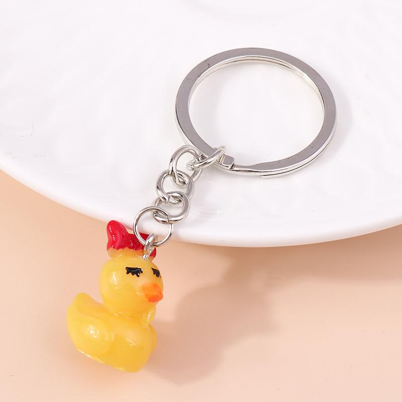 Cute Resin 3D Bear Keychain Charms Animal Keyrings Pendant for Women Girls Handbag Charms  Car Keyholder DIY Jewelry Accessories