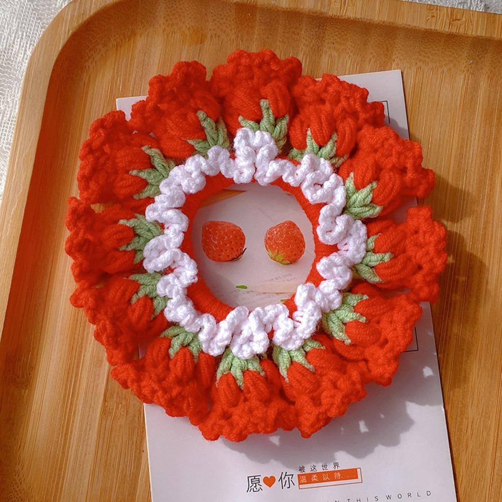 Handmade Knitted Hair Rope Flores Convallariae Sweet Hair Tie  Ponytail Band