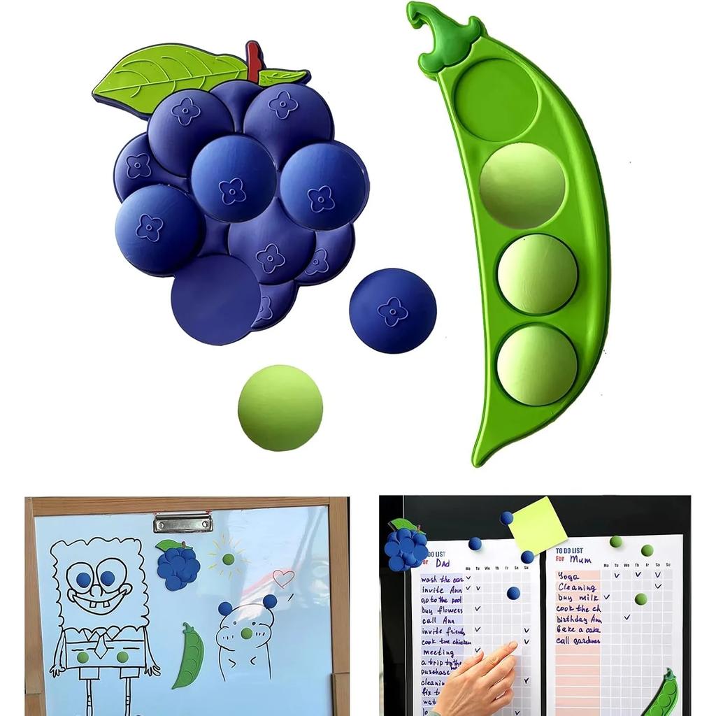 Cute Creative Refrigerator Magnet Acrylic 3D Fruit Suction Cup Magnetic Stickers for Home Decoration Student Daily Magnets