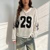 Manga 2025 Digital Print V-neck Knit Sweater: New Fashion Casual Streetwear